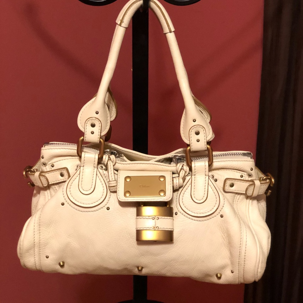Cream Leather Chloé's Paddington Purse